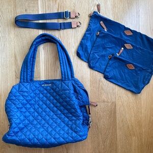 MZ Wallace Large Sutton Original FRENCH BLUE Rare Crossbody Tote